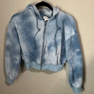 Superdown cropped tie dye hoodie